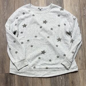 Gray Star Pattern Sweatshirt size large
